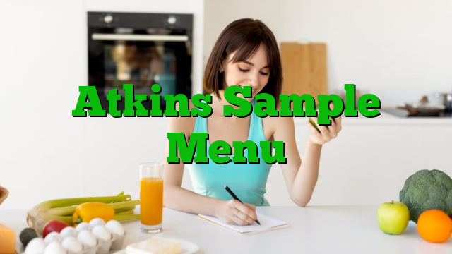 Atkins Sample Menu